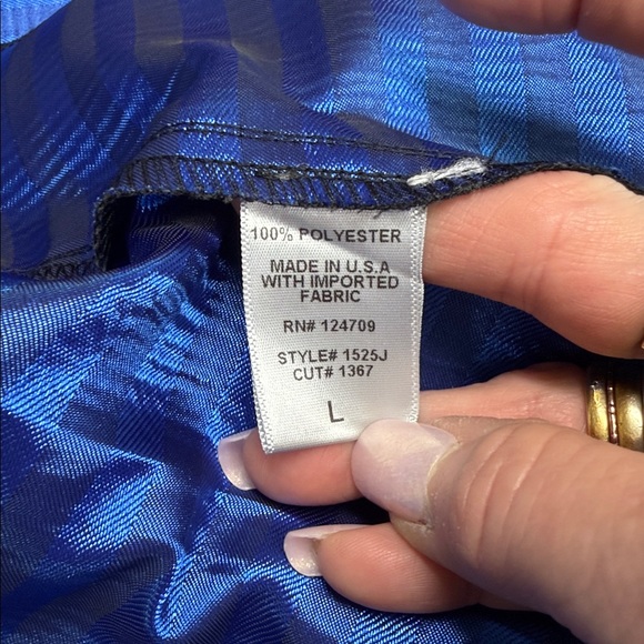 IC by Connie K Striped Floral Jacket in Silver Black and Bright Blue L - Picture 10 of 11